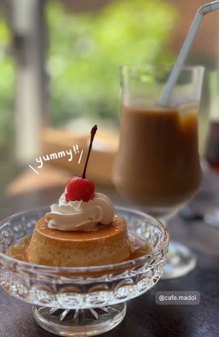 自家製プリンとアイスコーヒー